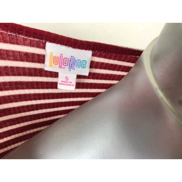 Lularoe Top Blouse Casual Short Sleeve Striped S - Picture 5 of 6